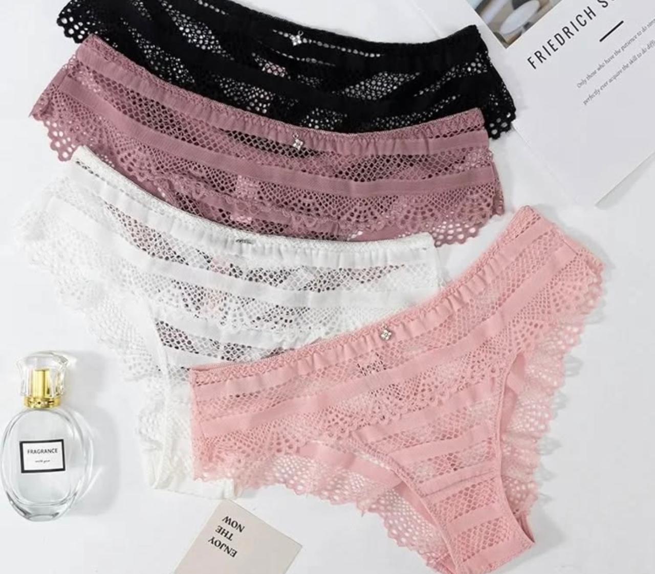 Blush Pink Lace Bikini Panty