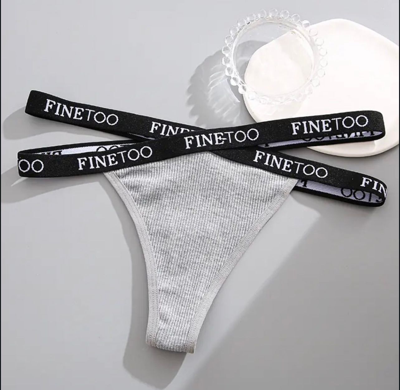 Fine too cotton thong