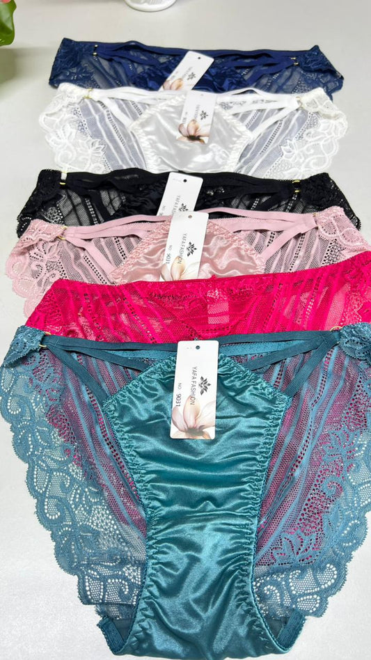 Lace-Satin Bikini Panty