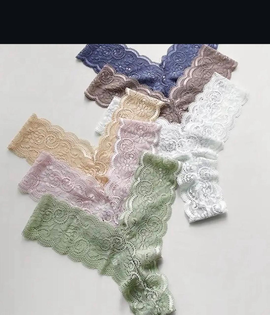 Soft lace thongs