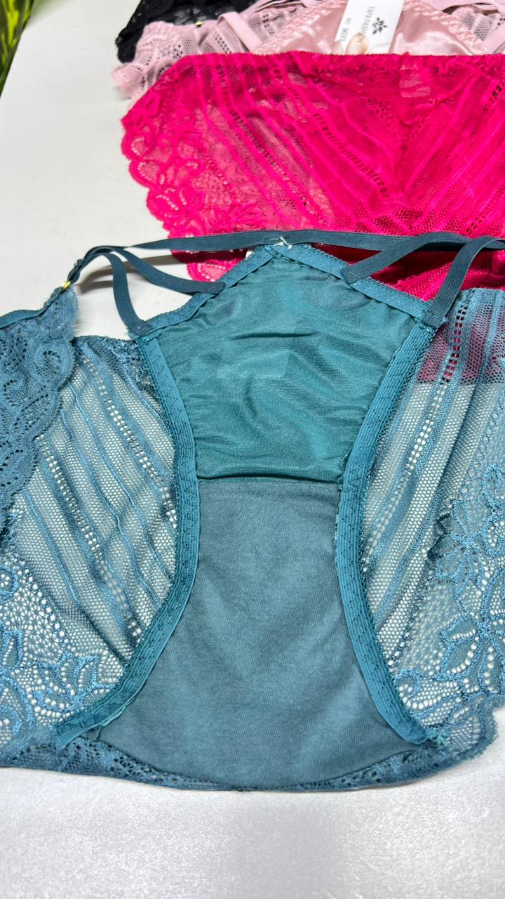 Lace-Satin Bikini Panty