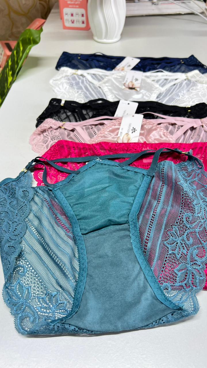 Lace-Satin Bikini Panty